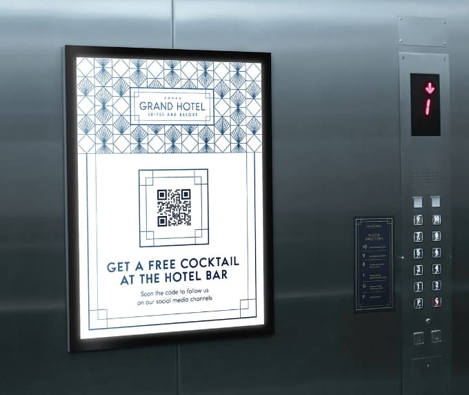 Location of QR Code in Hotel