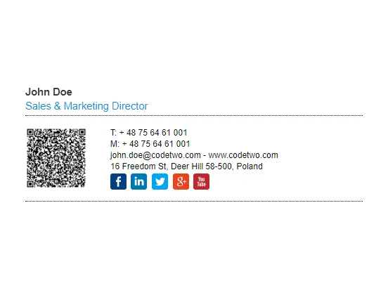 QR Code with Embedded Contact Information
