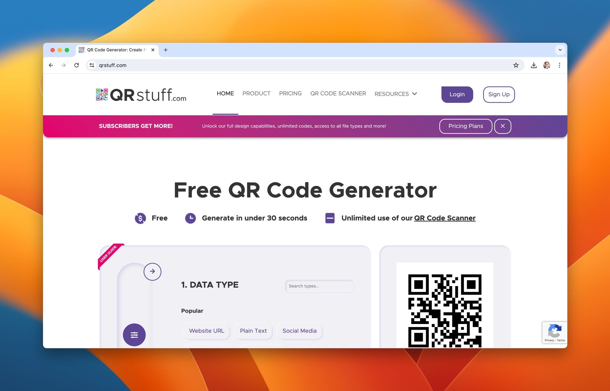 QRStuff Homepage