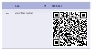 Volunteer Sign-Up Page Linked From a QR code