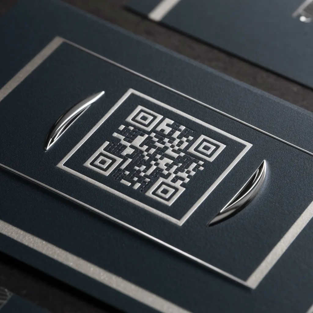 Image of Business Card with a QR Code