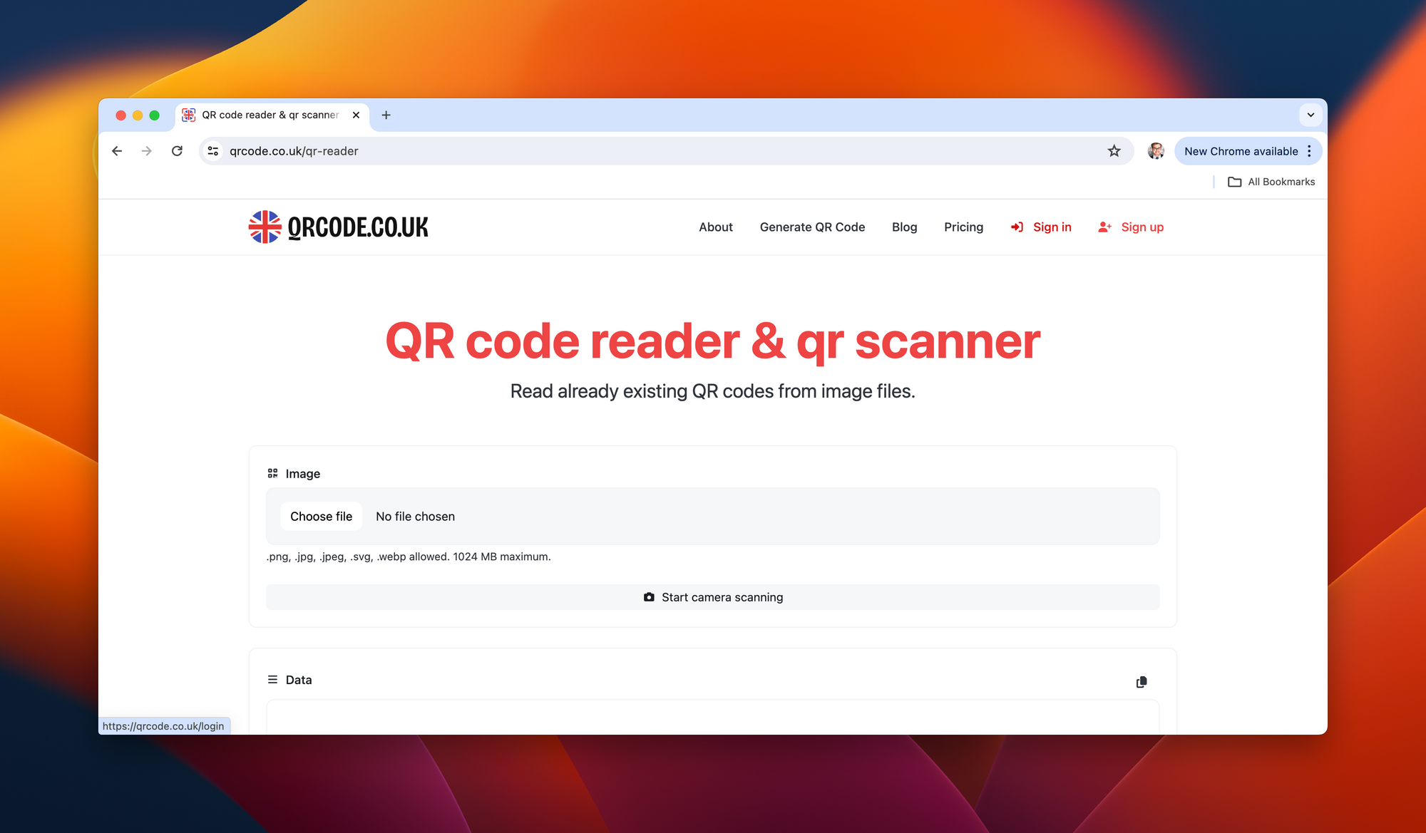QRCode.co.uk QR-Reader Overview