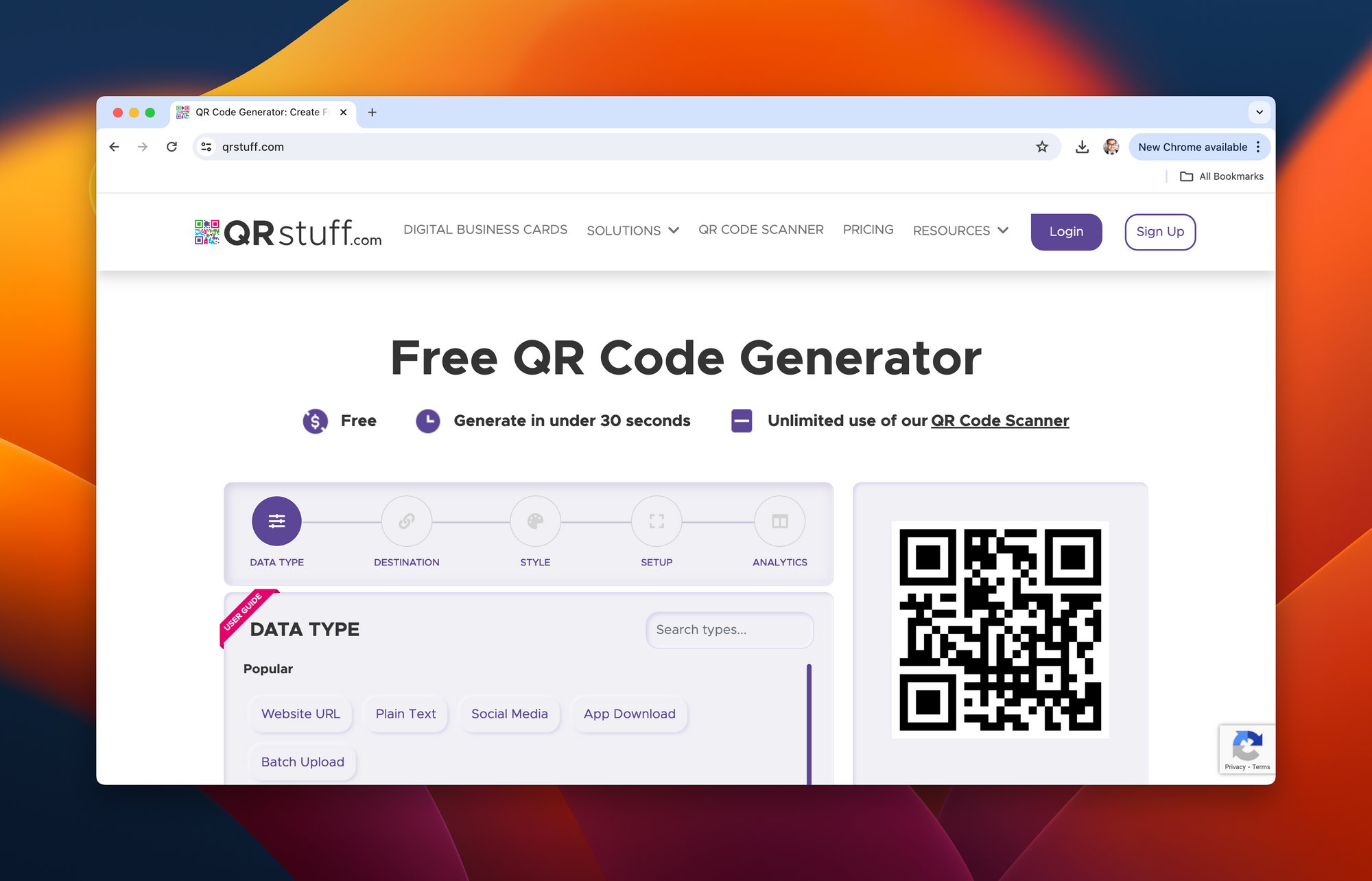 QR Stuff Homepage