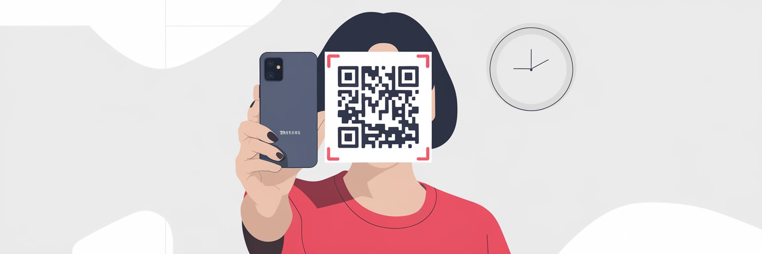 person screenshot qr code