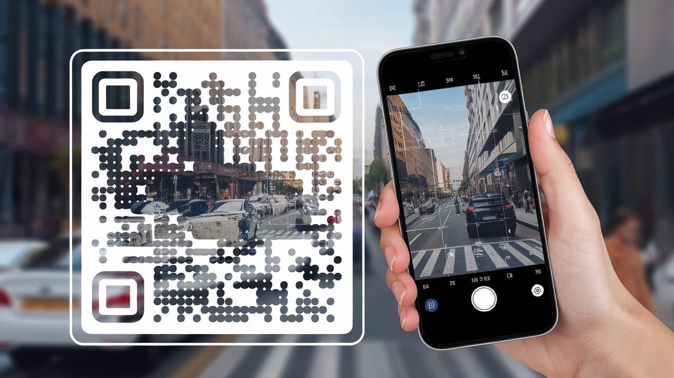 Visualization of how a dynamic QR code works.