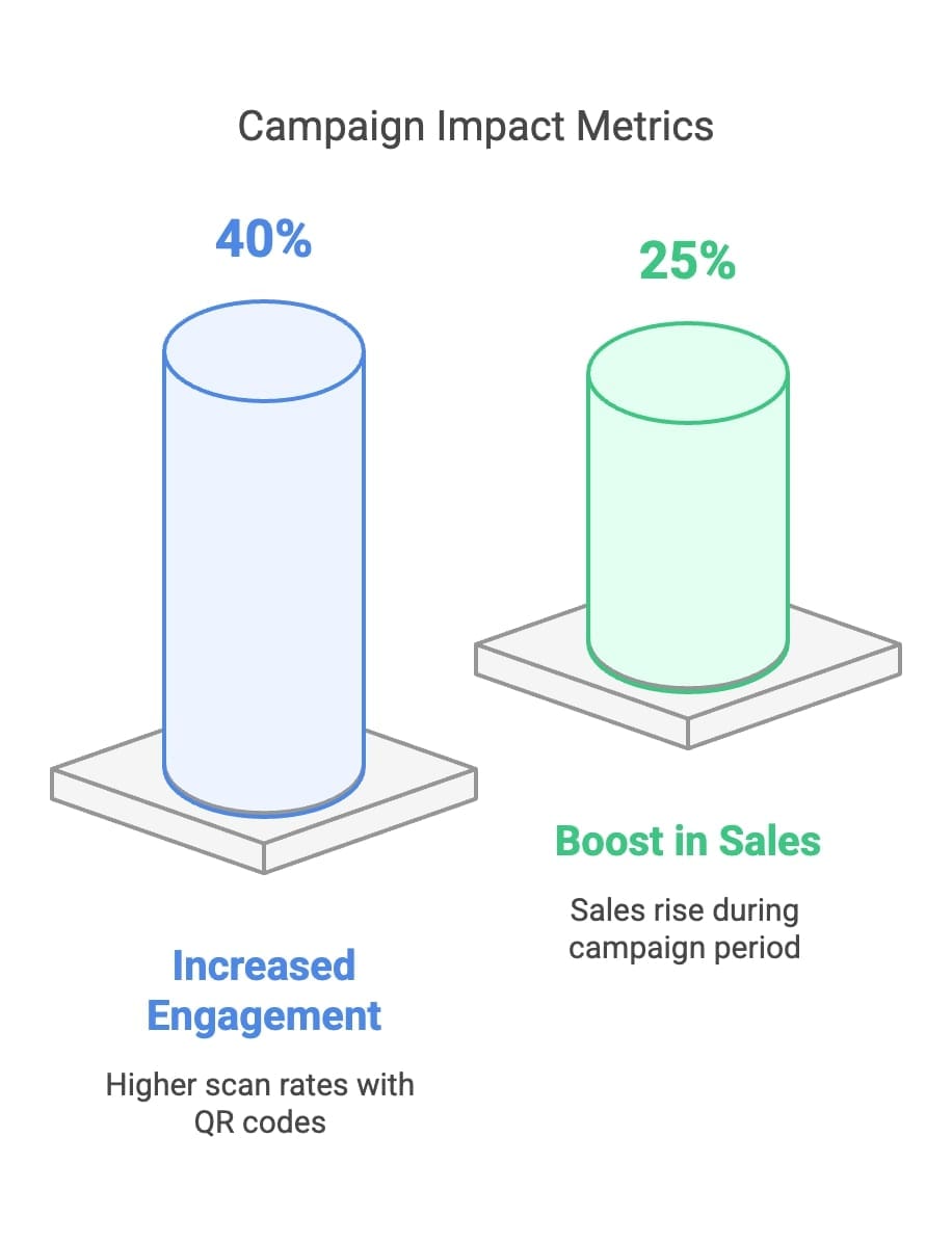 Chart displaying campaign impact metrics, emphasizing data-driven results and effectiveness for informed marketing strategies.