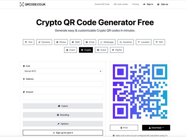 ethereum address to qr code