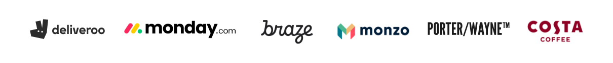 Logos of companies using the service